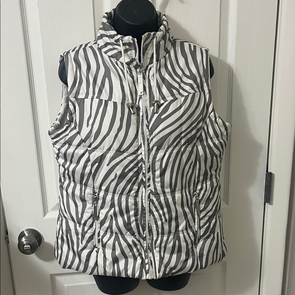 Vanity Black and White Striped Vest